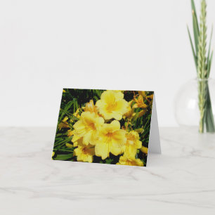 Cartão De Festividades Placa de Nota de Minilílios Amarelos