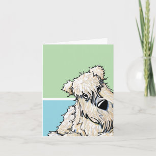 Cartão De Festividades Placa de Nota de Terrier Wheaten