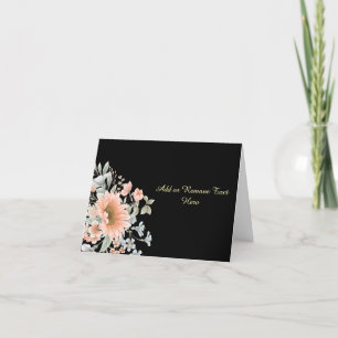 Cartão De Festividades Placa de Nota de Vazio Floral de Cores Aquáticas E
