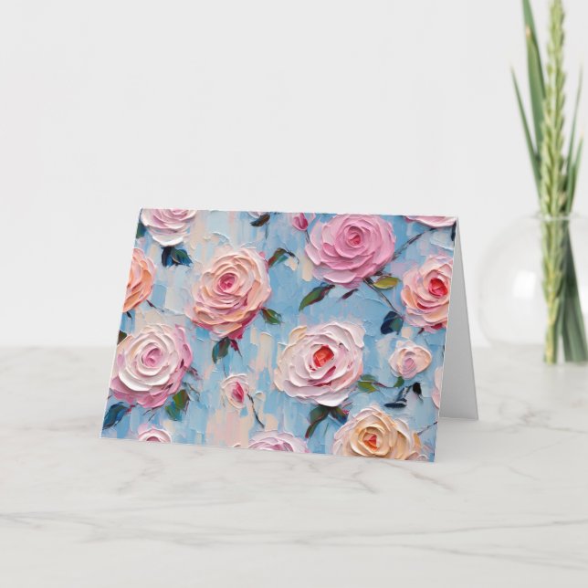 Cartão De Festividades Placa de Nota Floral bonito de Aquarela (Frente)