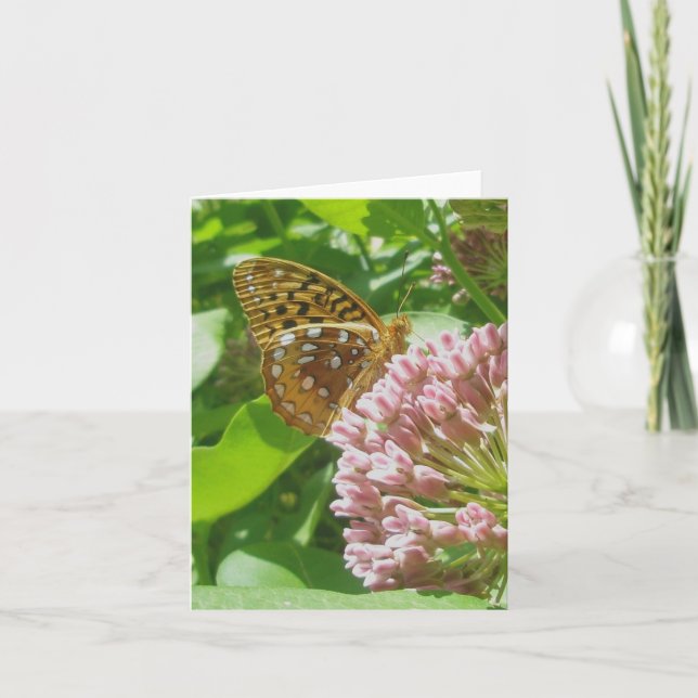 Cartão De Festividades Placa de Nota Frittilária com Dispersão de excelen (Frente)