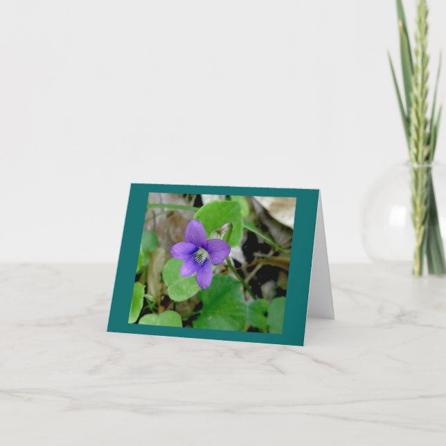 Cartão De Festividades Placa de Nota Violeta (Frente)