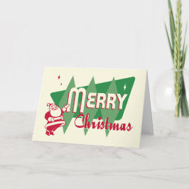 Cartão De Festividades Placa de Papais noeis de Natal Merry
