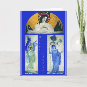Cartão De Festividades Placa de Páscoa Angels & Virgin