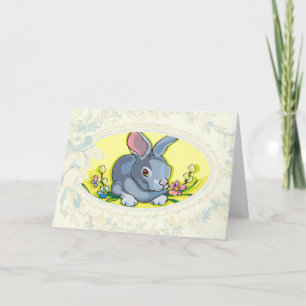 Cartão De Festividades Placa de Páscoa Bunny primavera