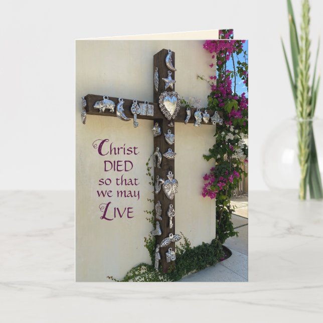 Cartão De Festividades Placa de Páscoa de ressurreição gloriosa (Frente)