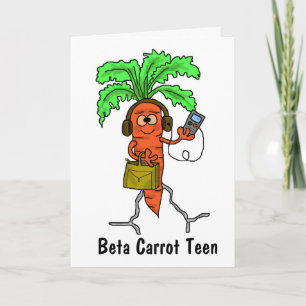 Cartão De Festividades Placa De Páscoa Engraçada De Cenoura Beta Personal