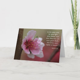 Cartão De Festividades Placa de Páscoa Floral com Verso de Bíblia (Matthe
