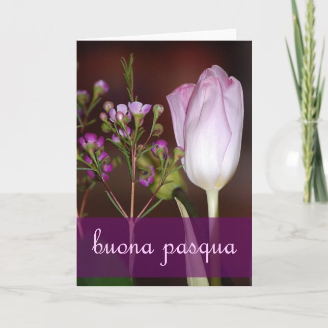 Cartão De Festividades Placa de Páscoa italiana (Frente)