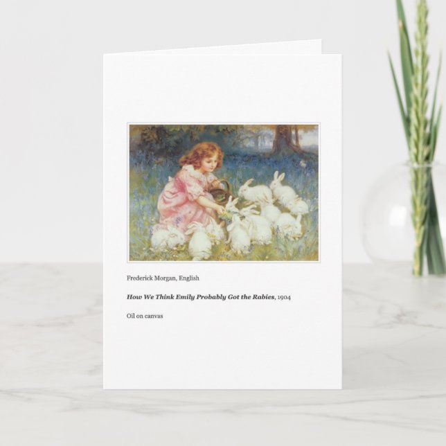 CARTÃO DE FESTIVIDADES PLACA DE PÁSCOA RABIES (Frente)