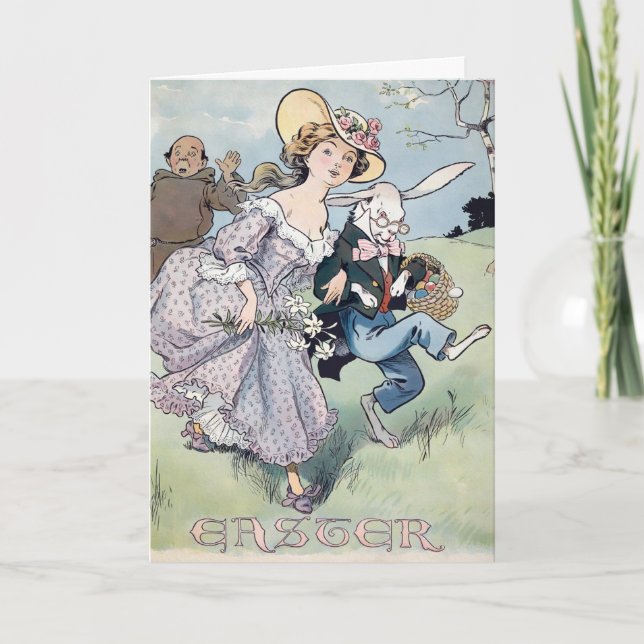 Cartão De Festividades Placa de Páscoa Vintage Odd (Frente)