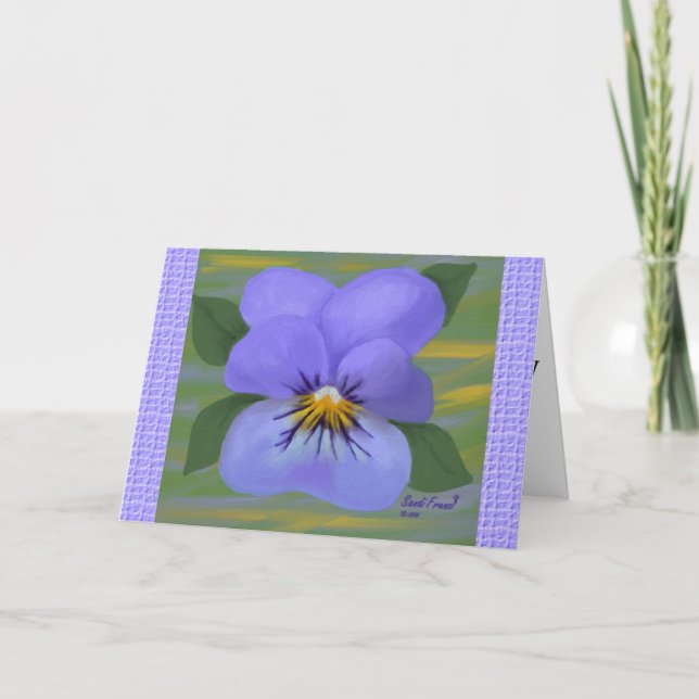 Cartão De Festividades Placa de Páscoa Viola (Fonte Grande) (Frente)