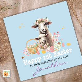 Cartão De Festividades Placa de primeira Páscoa personalizada, 1 rua de l