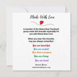 Cartão De Festividades Placa de Projeto Bracelet