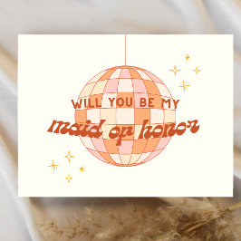 Cartão De Festividades Placa de Proposta de Madrinha de casamento de Disc