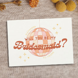 Cartão De Festividades Placa de Proposta Personalizada de Bridesmaid do D