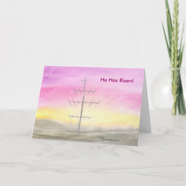 Cartão De Festividades Placa de rádio de páscoa (Frente)