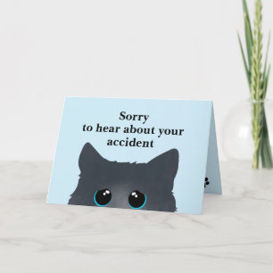 Cartão De Festividades Placa de saudação de Design de Gato Triste