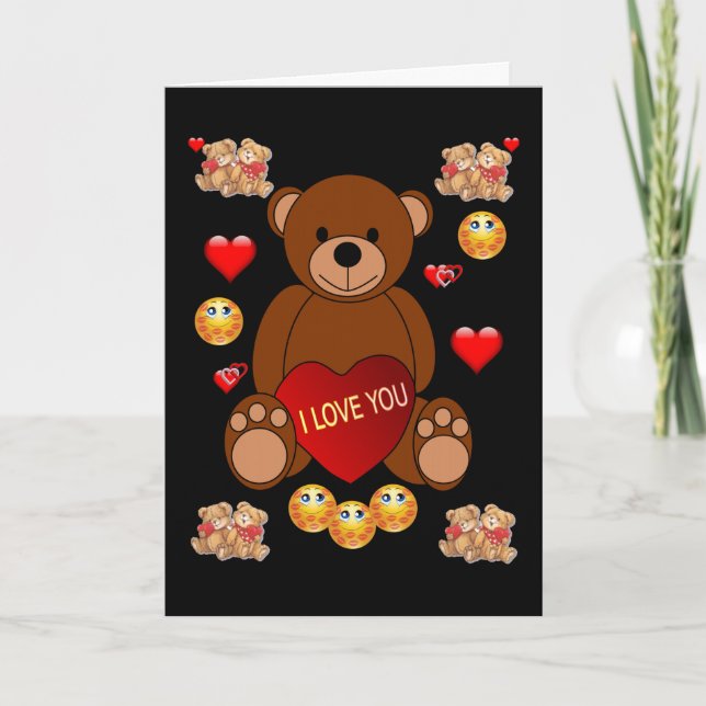 Cartão De Festividades Placa de saudação de dia de os namorados (Frente)