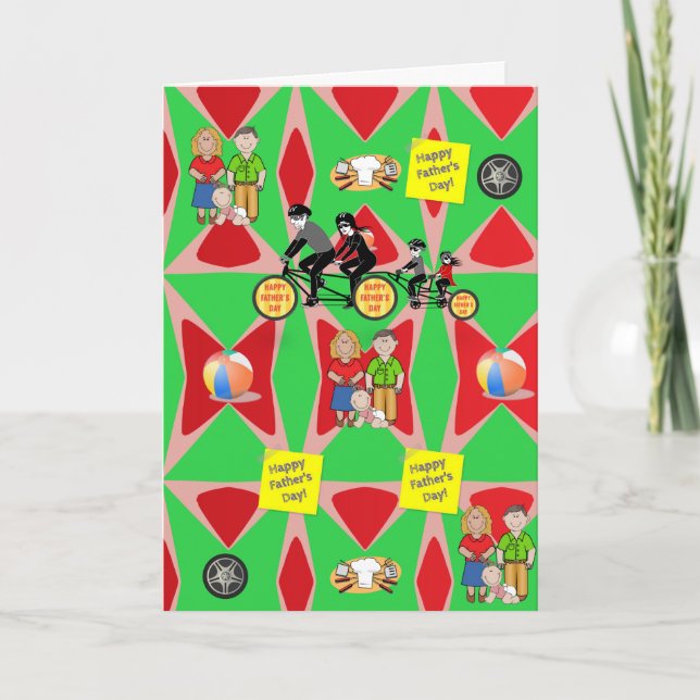 Cartão De Festividades Placa de saudação de dia de os pais (Frente)