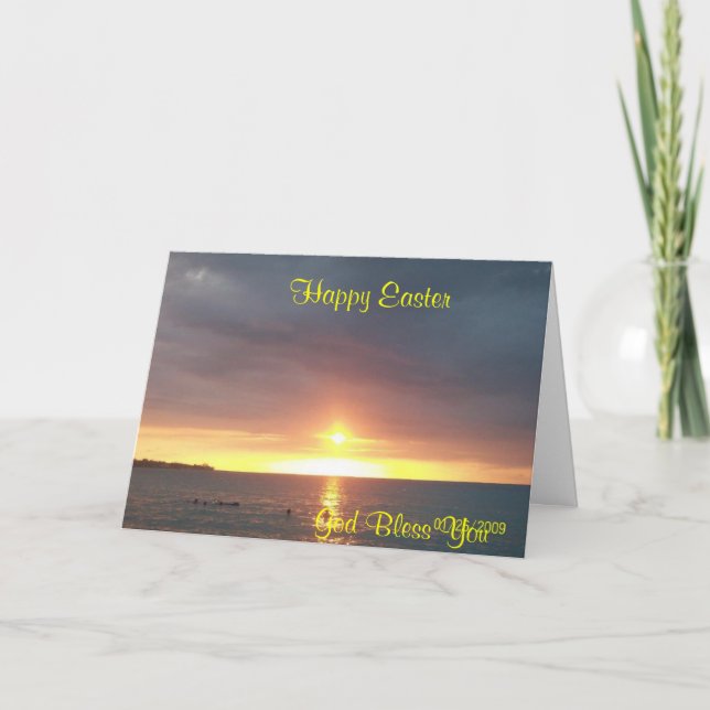 Cartão De Festividades Placa de saudação de felz pascoa (Frente)