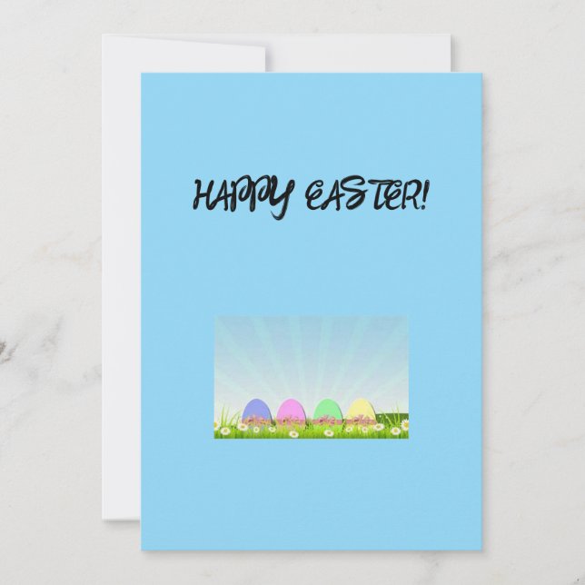 Cartão De Festividades Placa de saudação de felz pascoa (Frente)