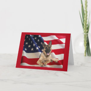 Cartão De Festividades Placa de saudação de german shepherd