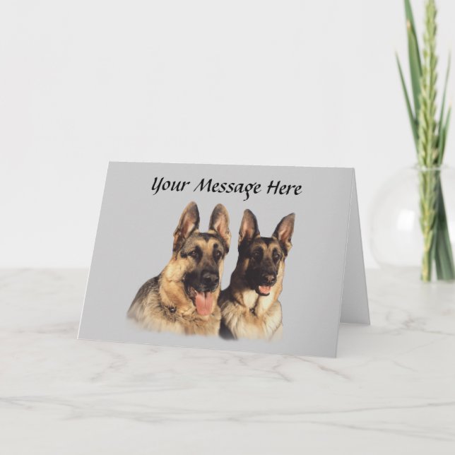 Cartão De Festividades Placa de saudação de german shepherd (Frente)