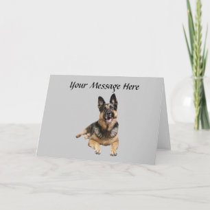 Cartão De Festividades Placa de saudação de german shepherd