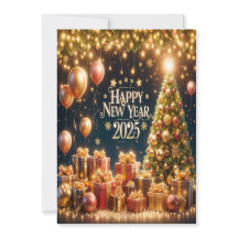 Placa de saudação de ouro Ano Novo 2025