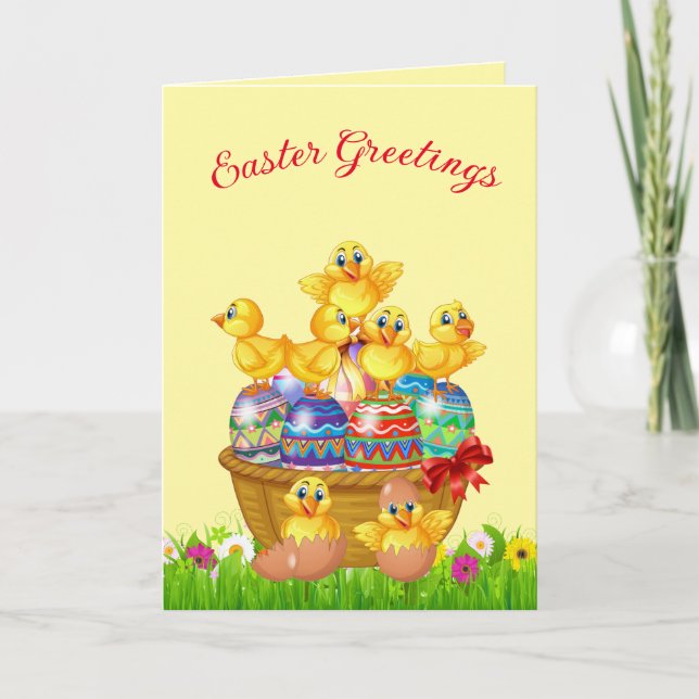 Cartão De Festividades Placa de saudação de páscoa (Frente)