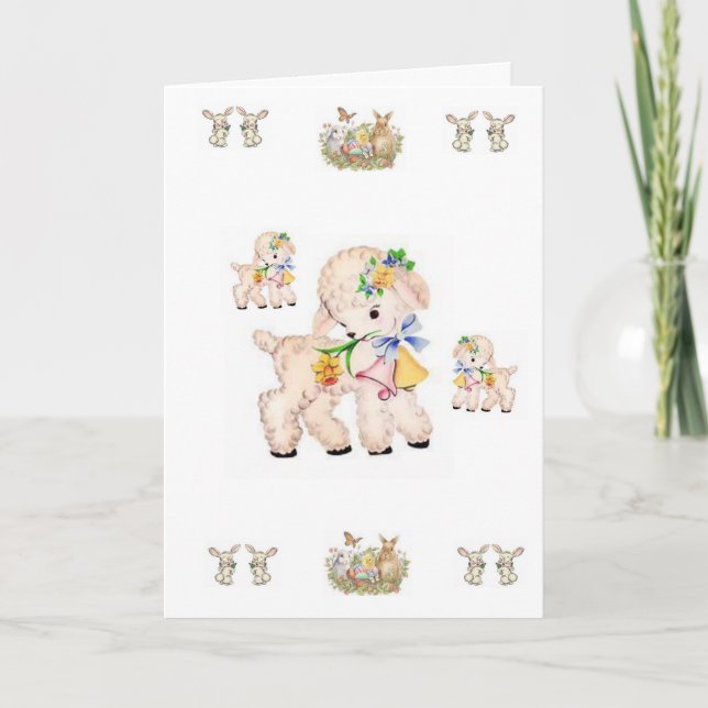 Cartão De Festividades Placa de saudação de páscoa (Frente)