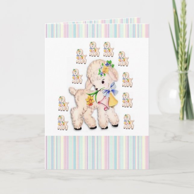 Cartão De Festividades Placa de saudação de páscoa (Frente)