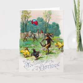 Cartão De Festividades Placa de saudação de Páscoa Vintage