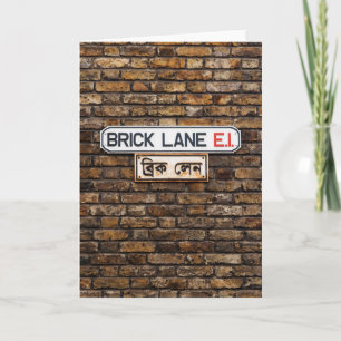 Cartão De Festividades Placa de saudação do Vazio E1 do Brick Lane