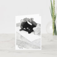 Placa de saudação personalizada de Gatinho inclina