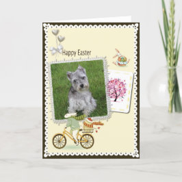 Cartão De Festividades Placa de Schnauzers Miniatura do felz pascoa