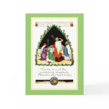 Placa de Shepherds de Natal de Art Nouveau restaur