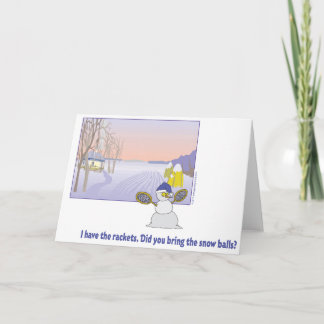 Cartão De Festividades Placa de Tênis do Dia de Reprodução de Inverno