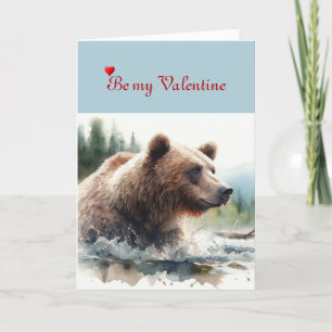 Cartão De Festividades Placa de Urso Grizzly Doce do namorados