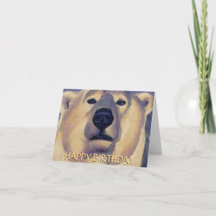 Cartão De Festividades Placa de Urso Polar Personaliza Placa de Arte do U
