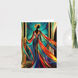Cartão De Festividades Placa de Vazio Art Deco