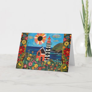 Cartão De Festividades Placa de Vazio de Câmara Floral Floral de Cores Aq