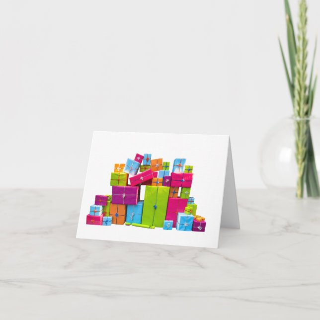 Cartão De Festividades Placa de Vazio presente (Frente)