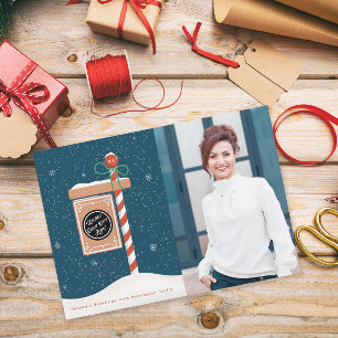Cartão De Festividades Placa de venda de biscoito de gengibre Foto de cor