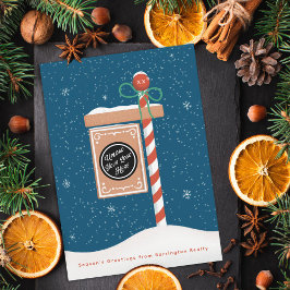 Cartão De Festividades Placa de venda de Pão de Mel para corretor de imóv