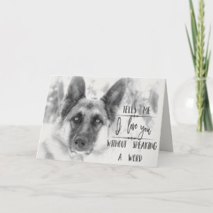Cartão De Festividades Placa Dia de os namorados german shepherd