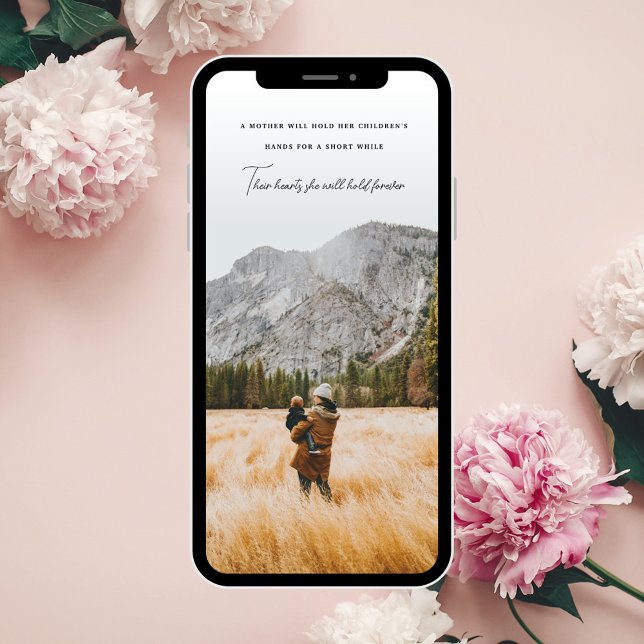 Cartão De Festividades Placa digital de dia de as mães com citação sincer (Criador carregado)