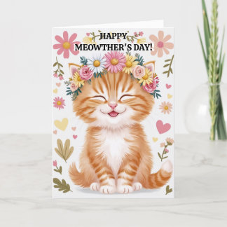 Cartão De Festividades Placa do Dia de as mães do Gatinho Pet da mãe