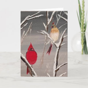 Cartão De Festividades Placa do dia de os namorados com Cardinals
